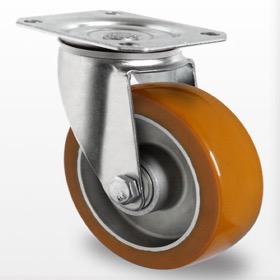Industri hjul og transport hjul  med Polyurethan , aluminium fælg med Dreje gaffel