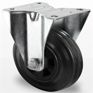 Industri hjul og transport hjul  med REACH godkendt gummi , PP fælg med Fast gaffel